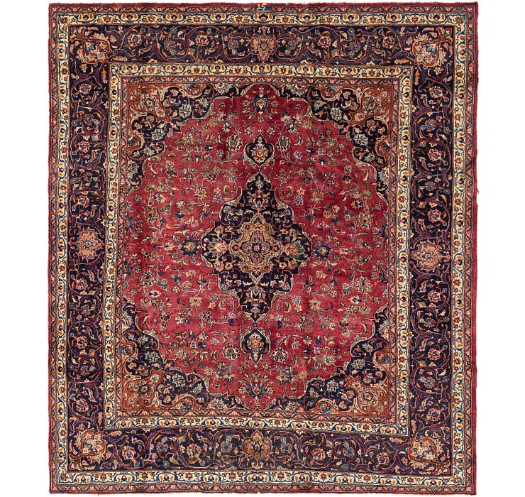 8' x 9' 3 Mashad Persian Square Rug