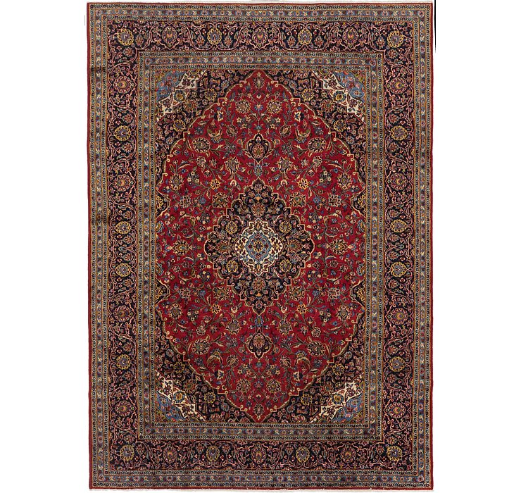 8' x 11' 3 Kashan Persian Rug
