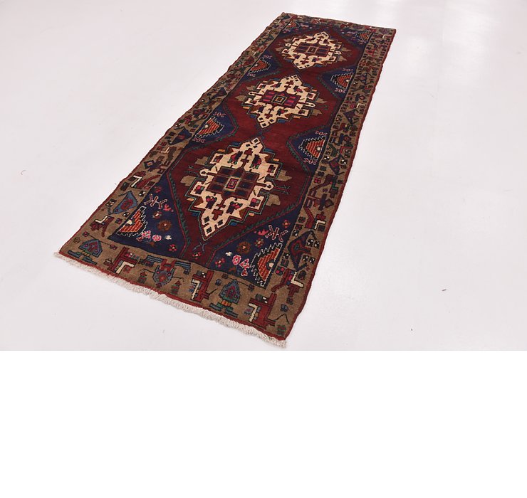 3' 7 x 9' 9 Hamedan Persian Runner ...