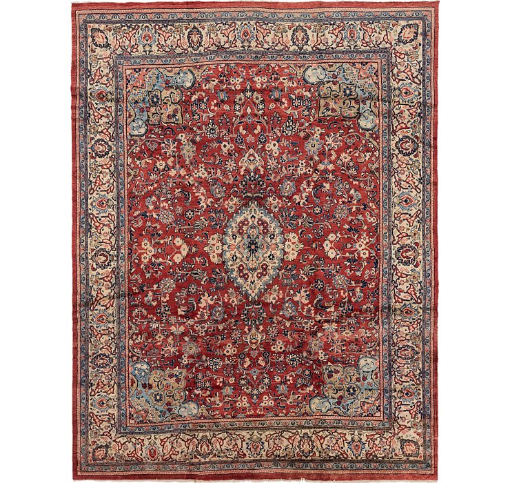 10' x 13' 2 Meshkabad Persian Rug