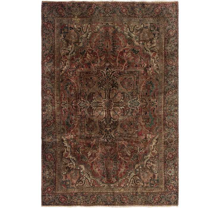 7' 2 x 11' Heriz Persian Rug