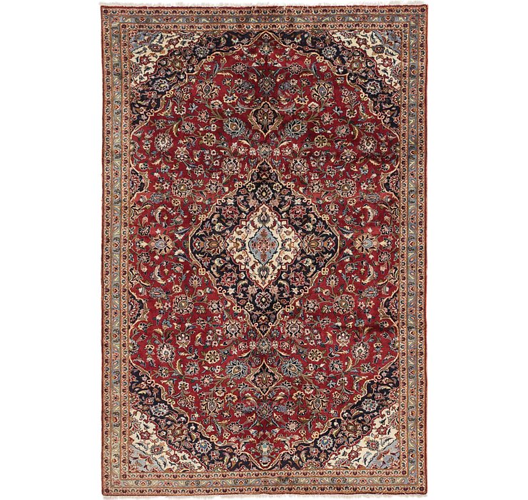 7' x 10' 9 Kashan Persian Rug
