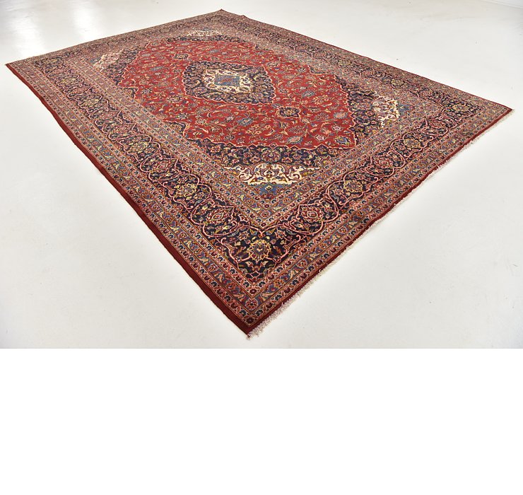8' x 11' 3 Kashan Persian Rug