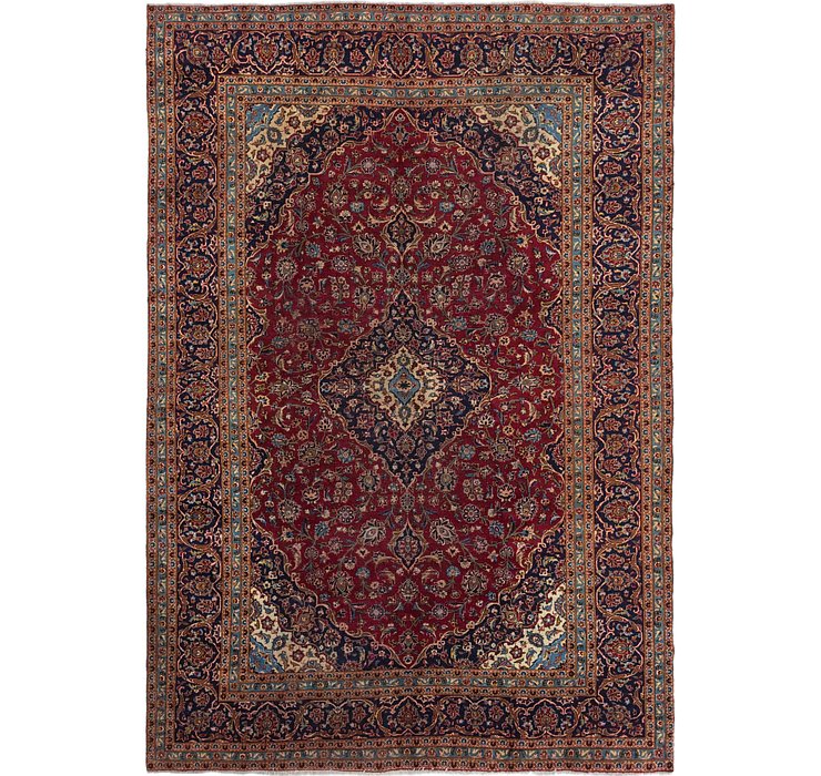 8' x 11' 7 Kashan Persian Rug