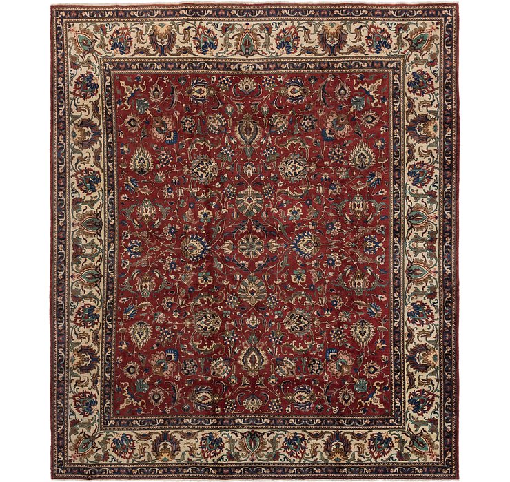 11' x 12' 9 Tabriz Persian Square Rug