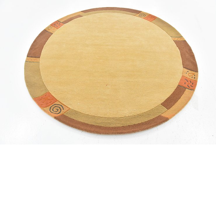 6' 7 x 6' 8 Indo Tibet Round Rug