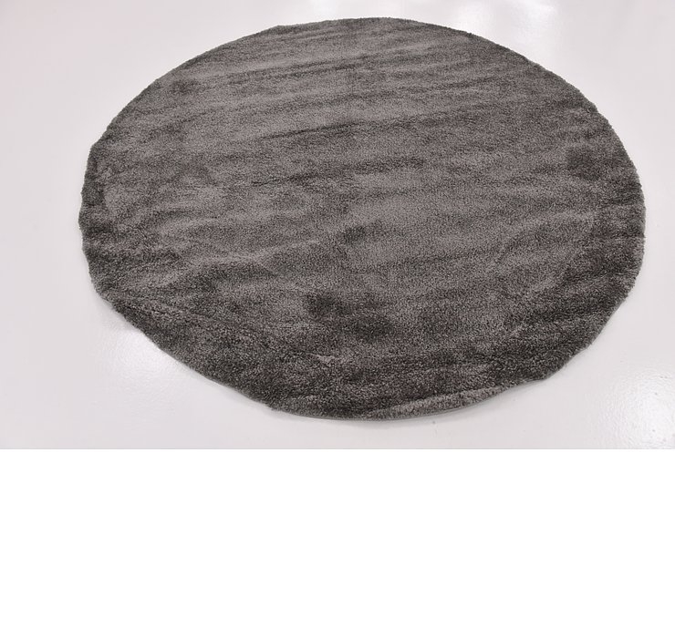 8' x 8' Solid Frieze Round Rug