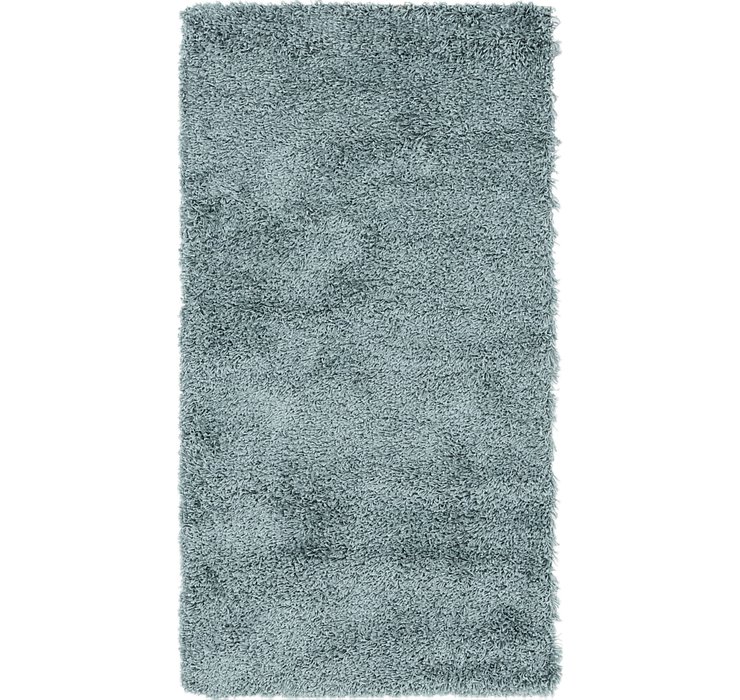 2' 8 x 4' 10 Solid Shag Rug