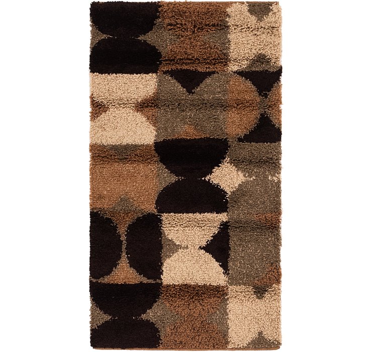 2' 8 x 5' Multi-Tone Shag Rug