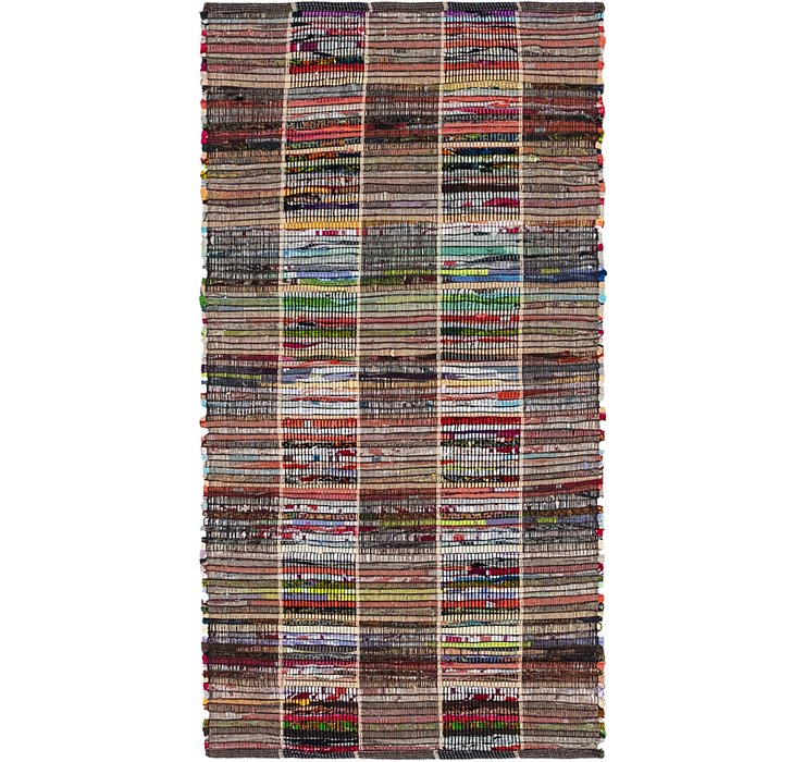 2' 4 x 4' 6 Chindi Cotton Rug