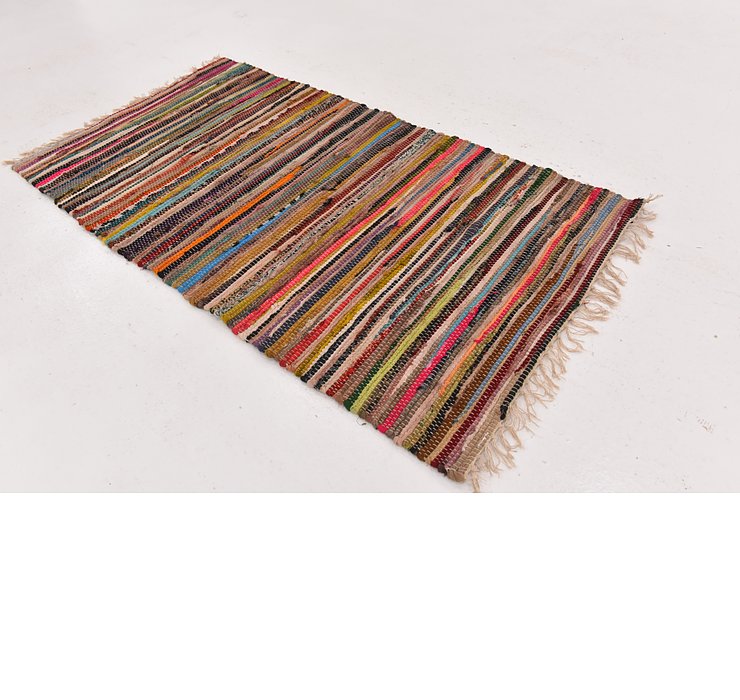 2' 5 x 4' 7 Chindi Cotton Rug