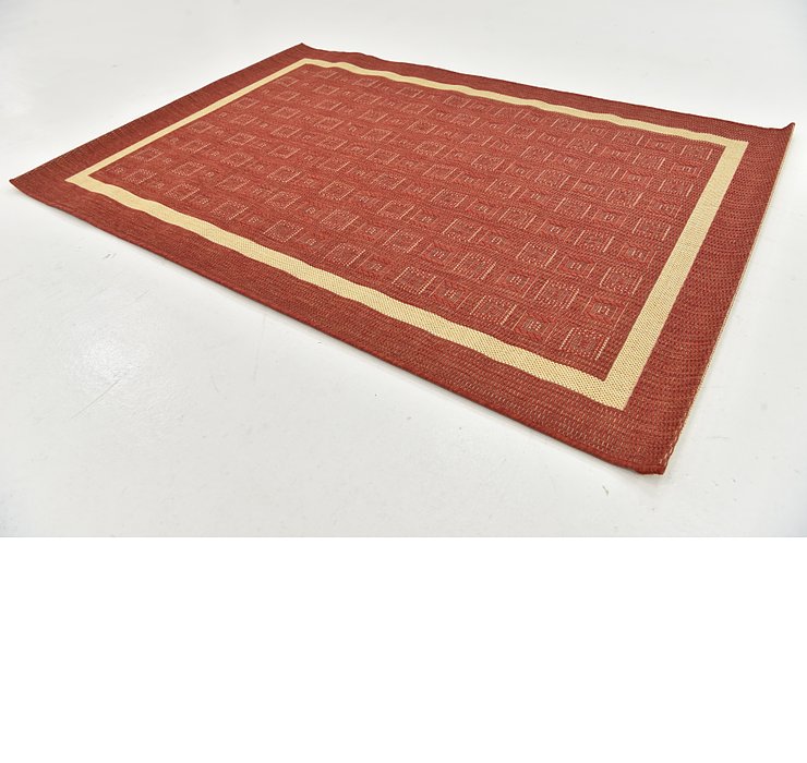 4' x 5' 7 Outdoor Border Rug