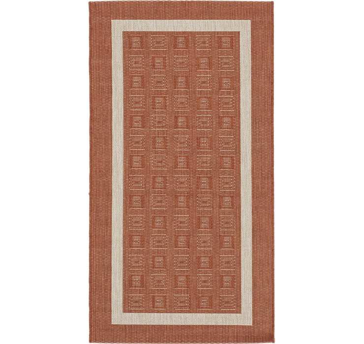 2' 7 x 4' 10 Outdoor Border Rug