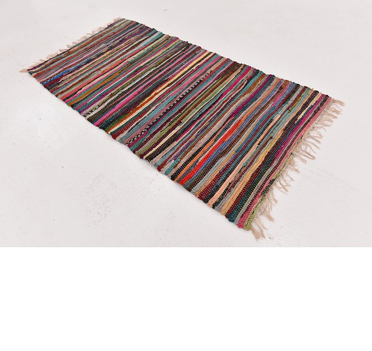 2' 5 x 4' 8 Chindi Cotton Rug