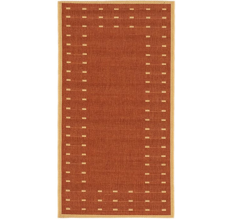 2' 7 x 4' 10 Outdoor Border Rug