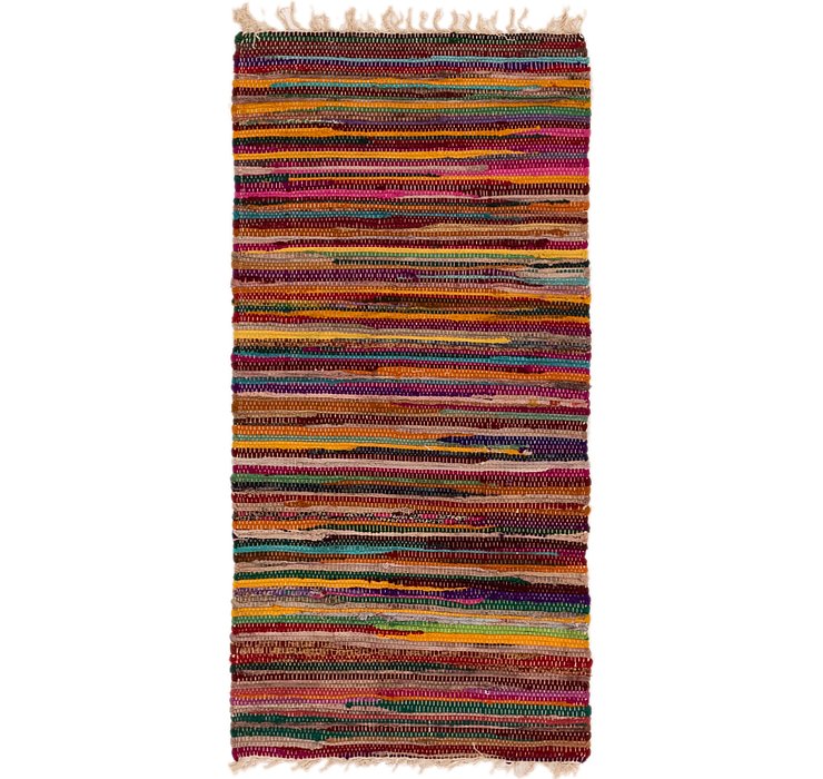 70cm x 147cm Chindi Cotton Rug