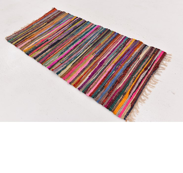 2' 4 x 4' 7 Chindi Cotton Rug