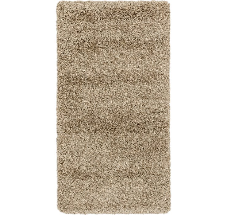 2' 9 x 5' Solid Shag Rug