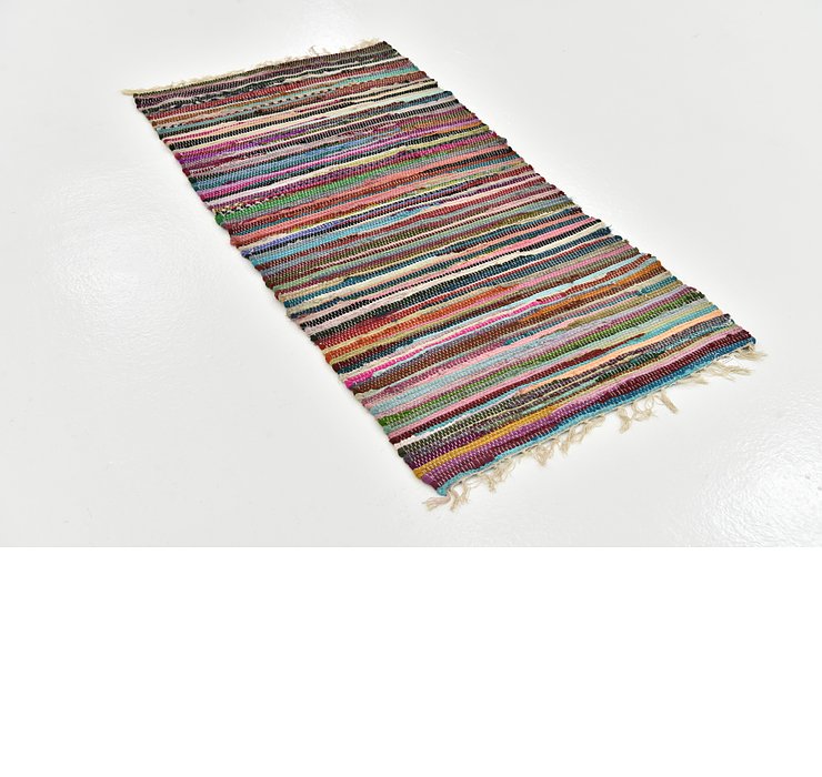2' 4 x 4' 8 Chindi Cotton Rug