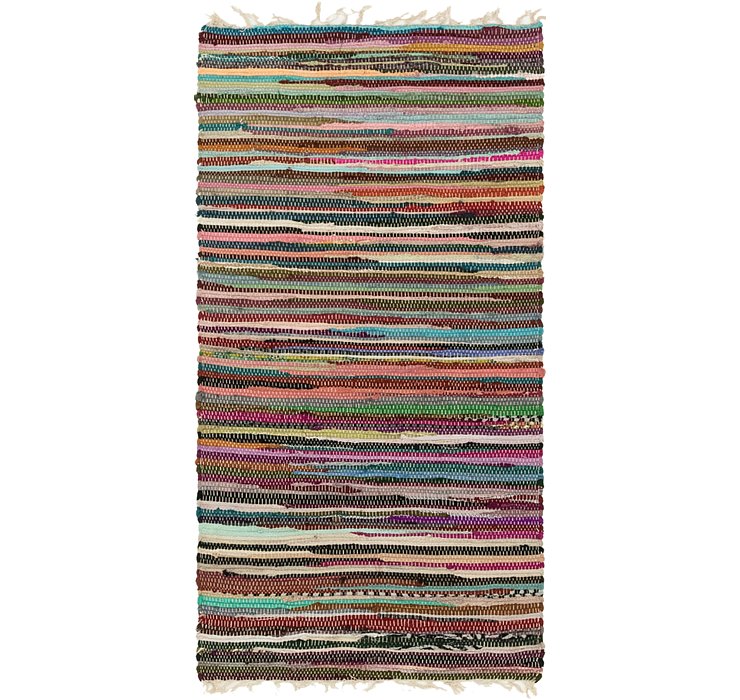 2' 4 x 4' 8 Chindi Cotton Rug
