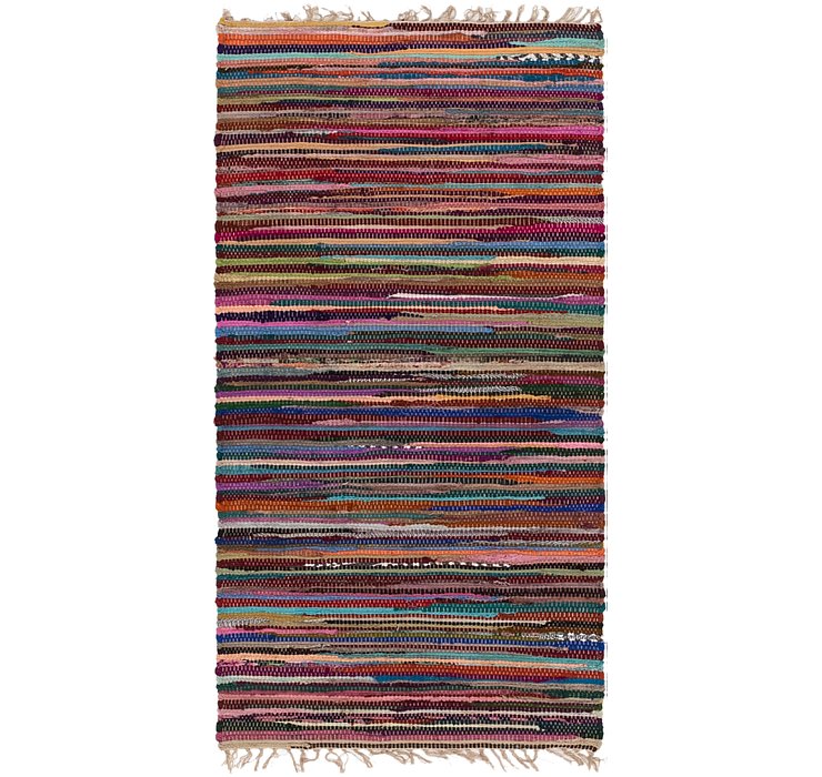 2' 4 x 4' 9 Chindi Cotton Rug
