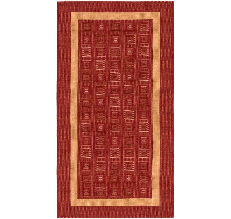 2' 7 x 4' 9 Outdoor Border Rug