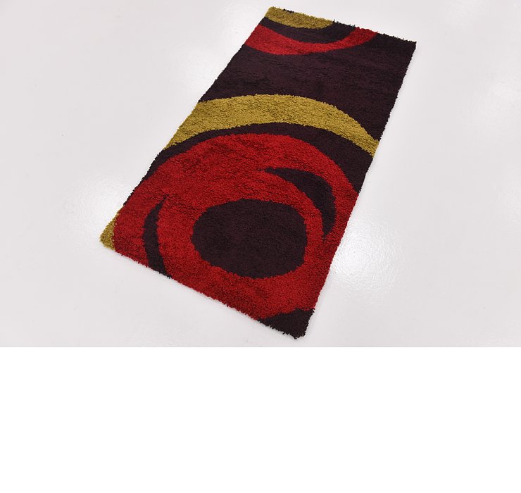 2' 8 x 5' Multi-Tone Shag Rug
