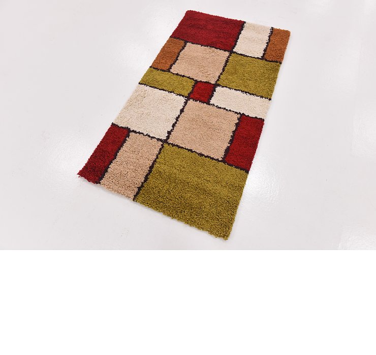 2' 8 x 5' Multi-Tone Shag Rug