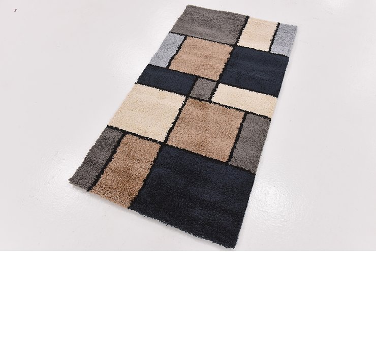 2' 8 x 5' Multi-Tone Shag Rug