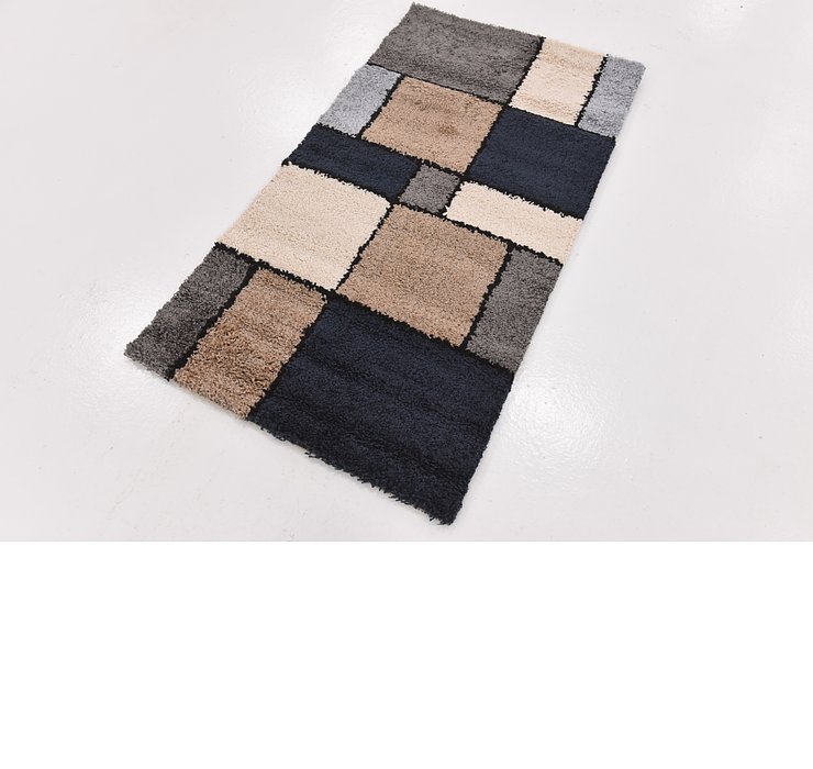 2' 8 x 5' Multi-Tone Shag Rug