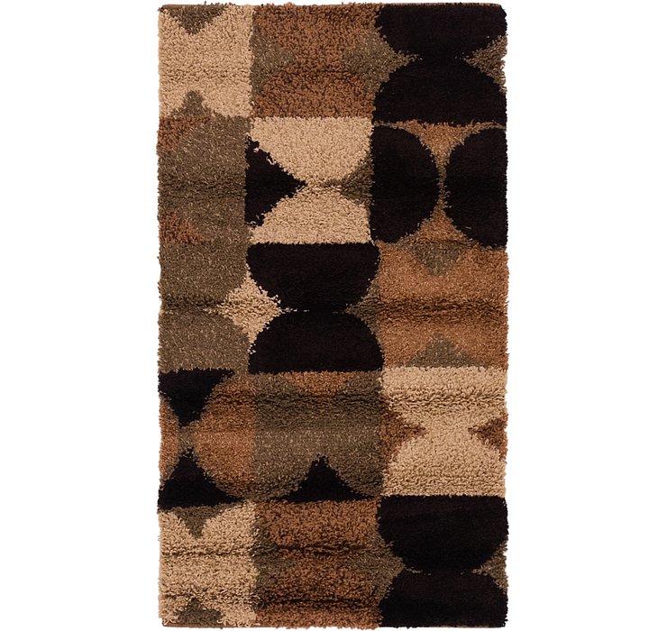 2' 8 x 5' Multi-Tone Shag Rug