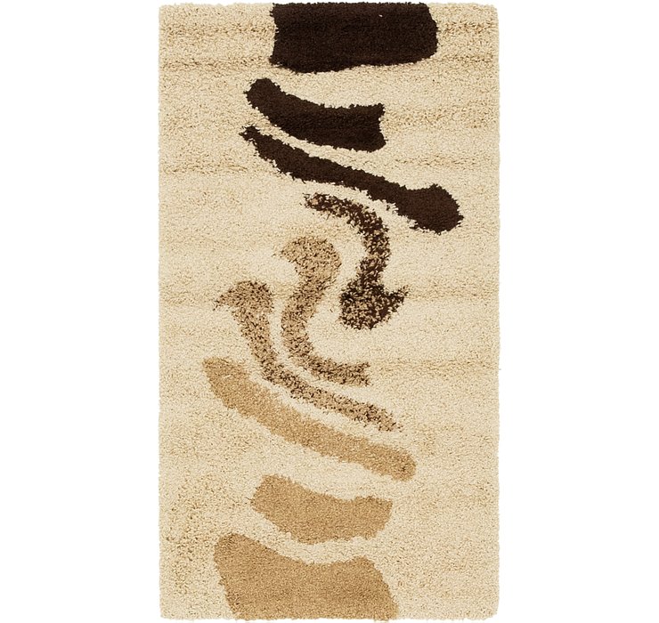 2' 8 x 5' Multi-Tone Shag Rug