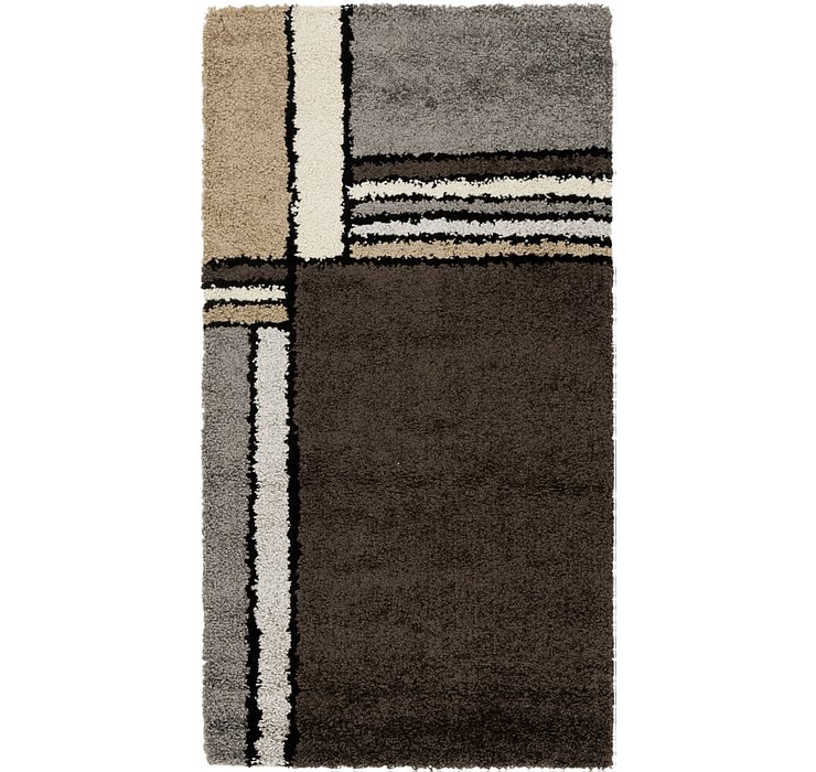 2' 8 x 5' Multi-Tone Shag Rug