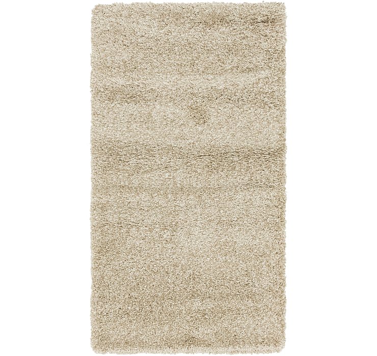 2' 8 x 4' 10 Solid Shag Rug