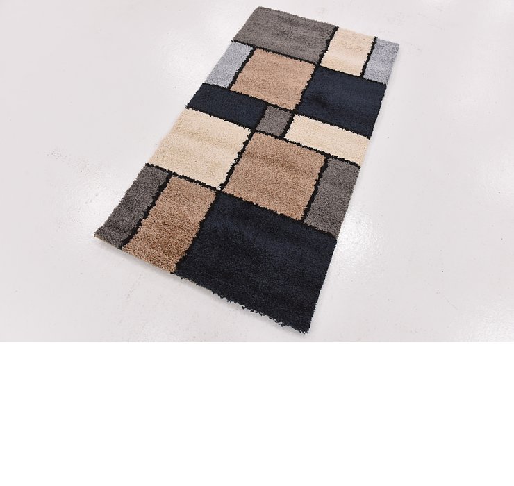 2' 8 x 5' Multi-Tone Shag Rug
