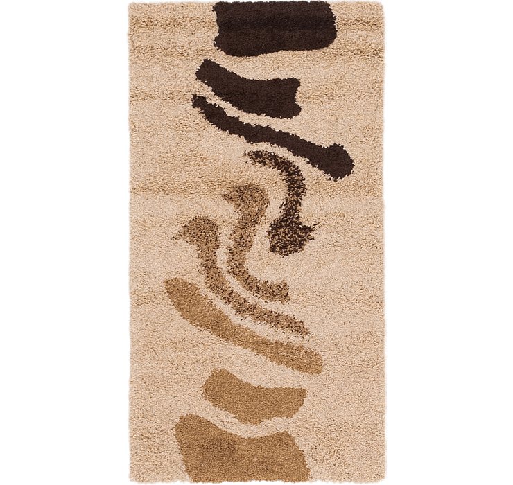 2' 8 x 5' Multi-Tone Shag Rug
