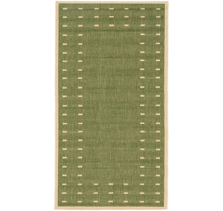 2' 7 x 5' Outdoor Border Rug