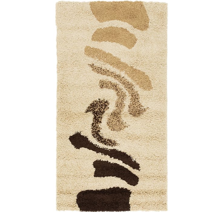 2' 7 x 5' Multi-Tone Shag Rug