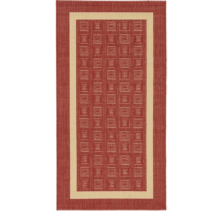 2' 7 x 5' Outdoor Border Rug