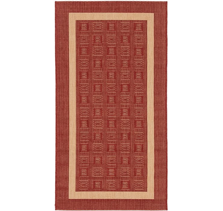 2' 7 x 5' Outdoor Border Rug