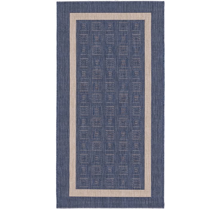 2' 7 x 5' Outdoor Border Rug