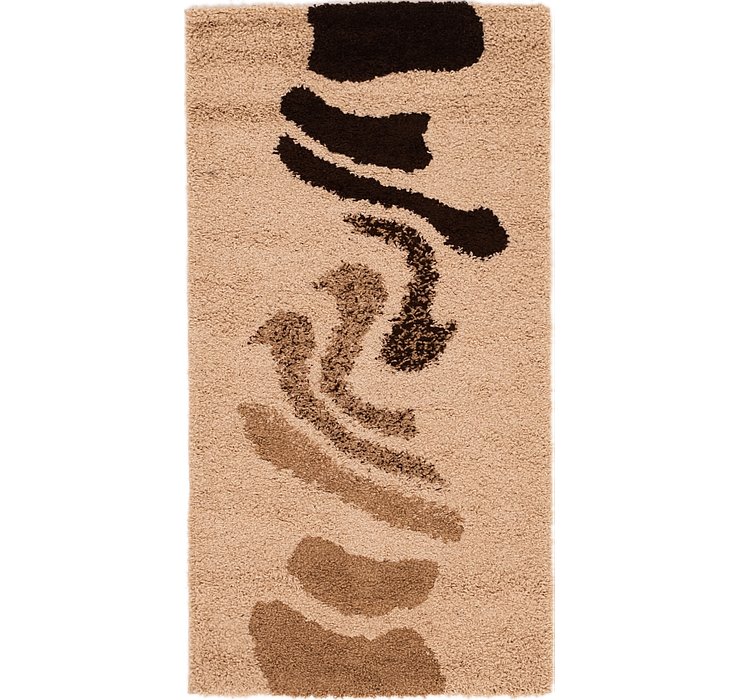 2' 8 x 5' Multi-Tone Shag Rug