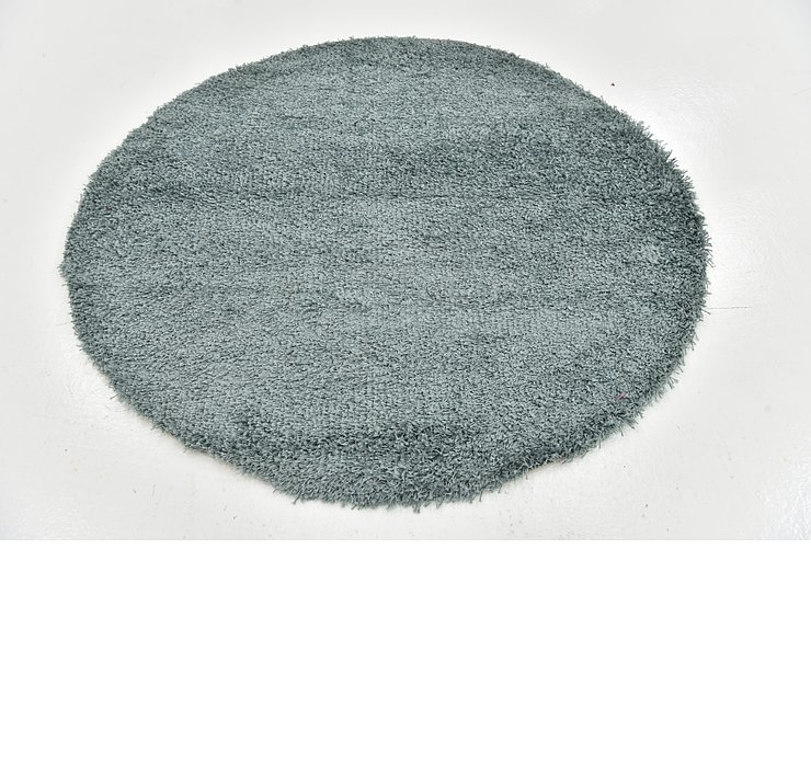 5' x 5' Solid Shag Round Rug