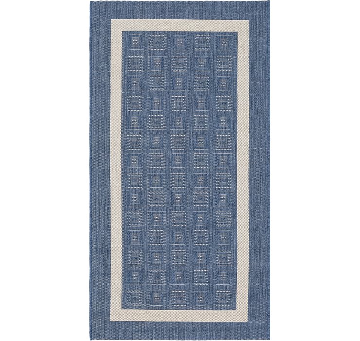 2' 7 x 5' Outdoor Border Rug