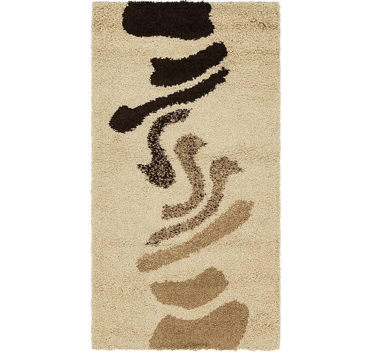 2' 7 x 5' Multi-Tone Shag Rug