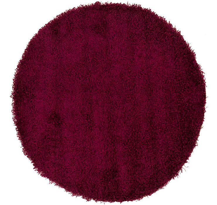 3' 9 x 4' Solid Shag Round Rug
