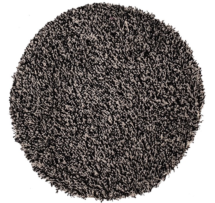 3' 3 x 3' 4 Solid Shag Round Rug
