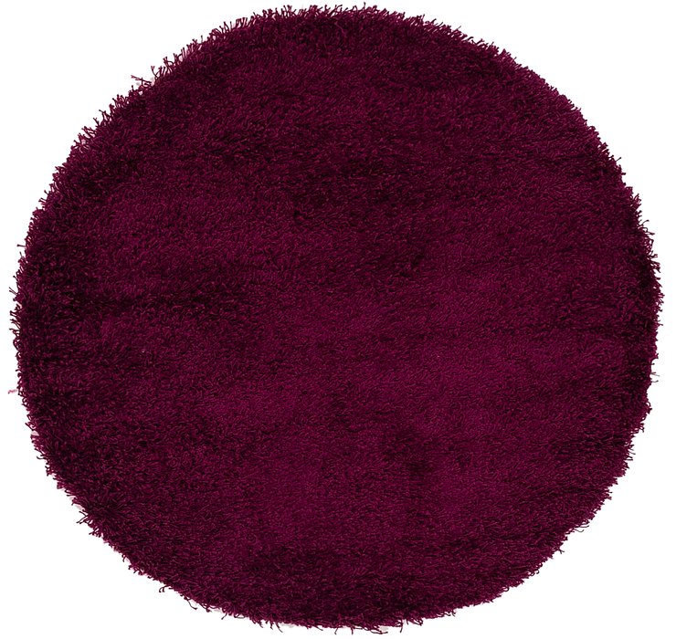 3' 9 x 4' Solid Shag Round Rug