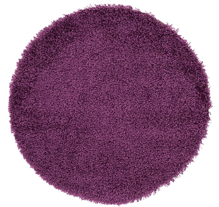 3' 3 x 3' 4 Solid Shag Round Rug