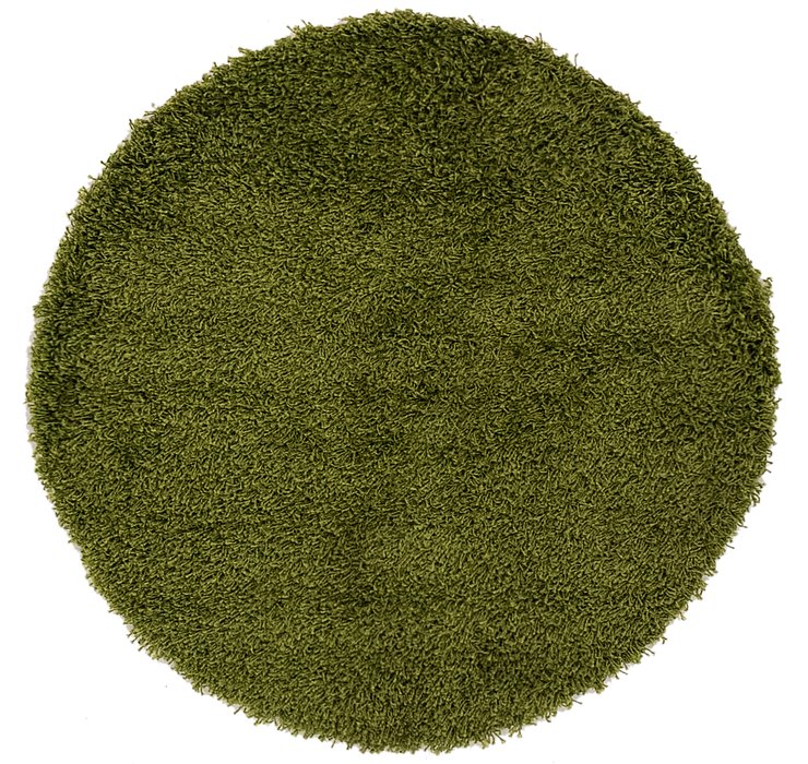 3' 3 x 3' 3 Solid Shag Round Rug